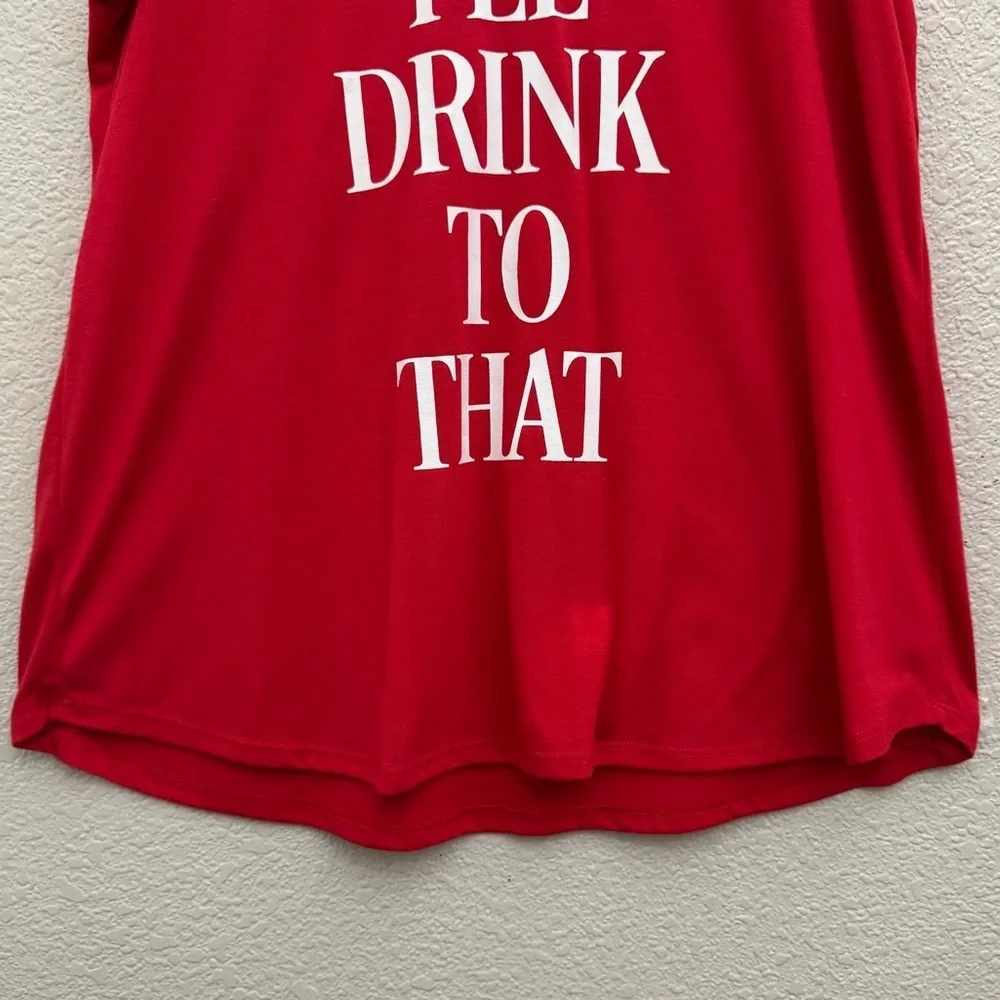 Grayson Threads I'll Drink To That Red Tank Top Size XL